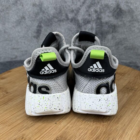 Adidas Running Shoes Kids Size 11K Gray Green Three Stripes Speckled IG2486 - Picture 5 of 10